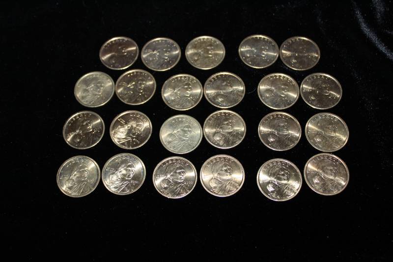 lot 309 image: Lot of (22) Sacagawea dollar
