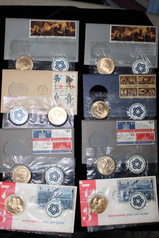 lot 298 image: Lot of (7) First Day Covers Bicentennial