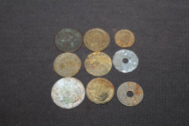 lot 338 image: Lot Of (8) Pre 1945 French Coins
