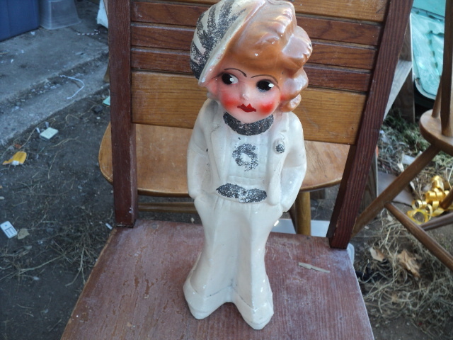 lady chalkware figurine...
