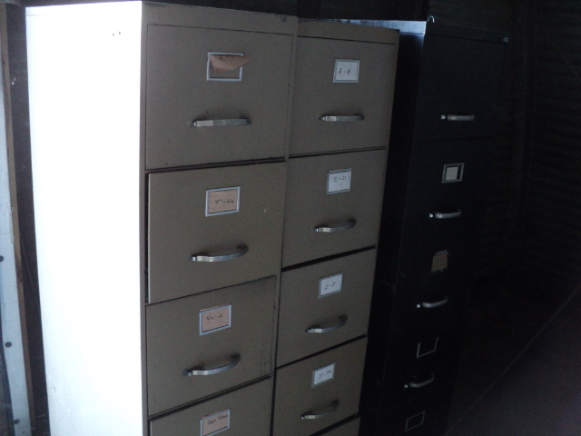 3 metal file cabinets...