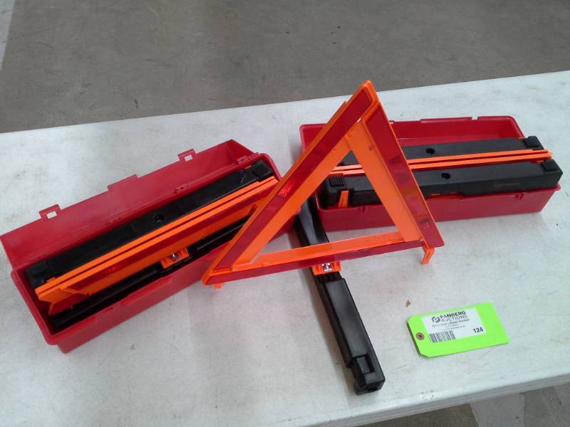 lot 124 image: Pair of Road Hazard Safety Triangles