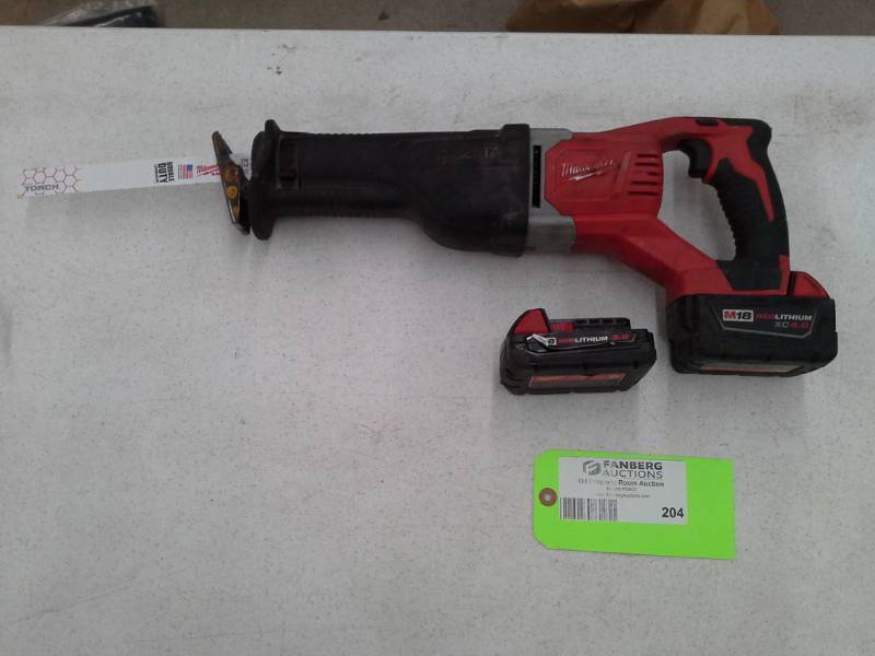 lot 204 image: Milwaukee M18 Cordless Sawzall