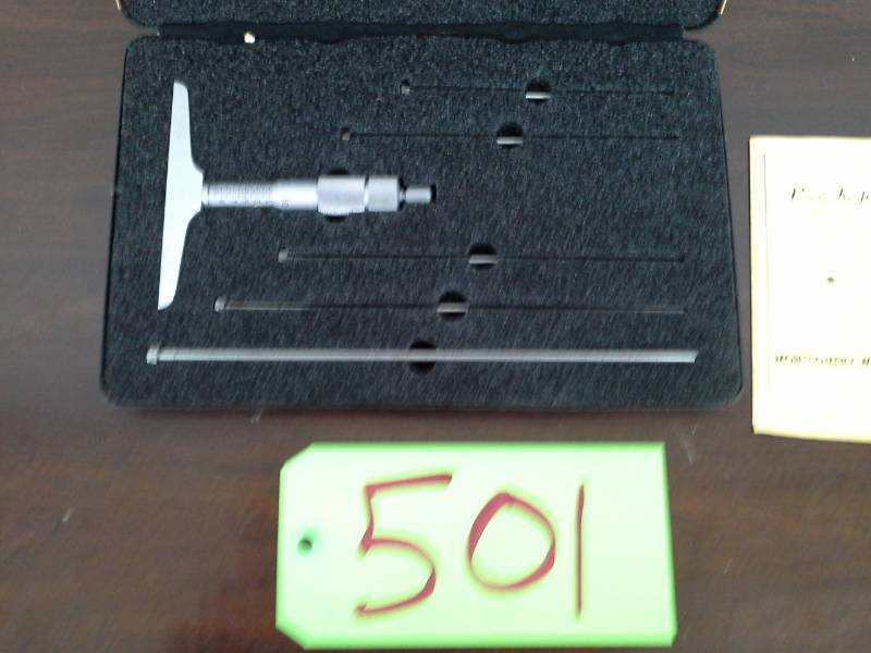 lot 501 image: Powr-Kraft Depth Micrometer