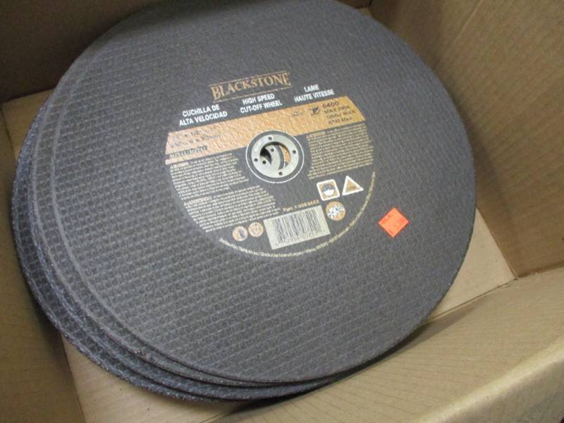 lot 32 image: 14 x 18 x 1 T1 Blackstone Cutting Wheel And Norton 14 x 18 x 1 Cutting wheel