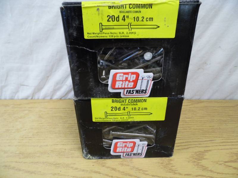 lot 10 image: 2 Boxes Grip Tite Bright Common Nails