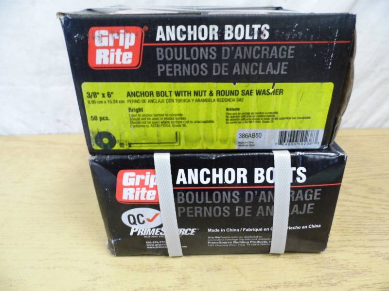 lot 14 image: 2 Boxes Grip Tite Anchor Bolts