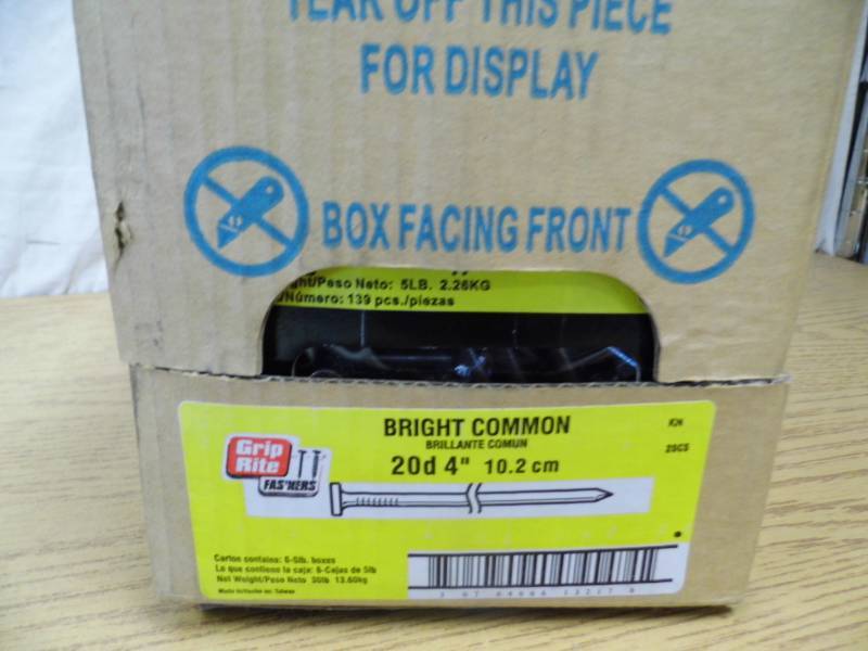 lot 26 image: Grip Tite Bright Common Nails
