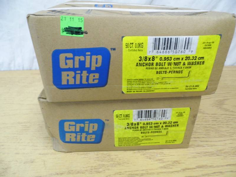 lot 33 image: Grip Tite Anchor Bolts