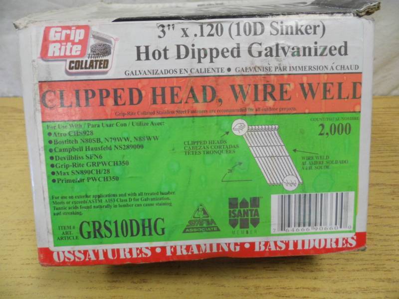 lot 35 image: Grip Tite Hot Dipped Gal Nails