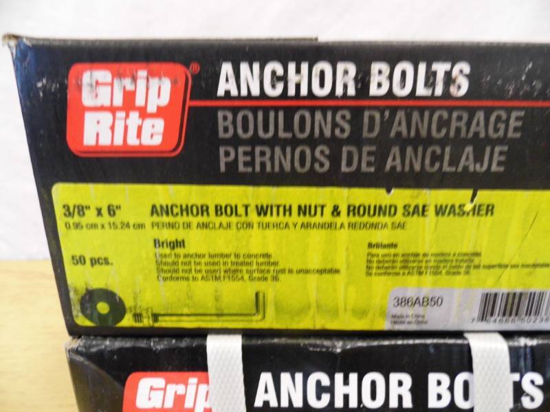 lot 15 image: 2 Boxes Grip Tite Anchor Bolts