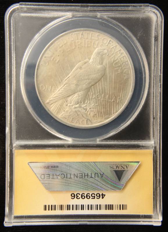 1922 PEACE SILVER DOLLAR MS62 ANACS