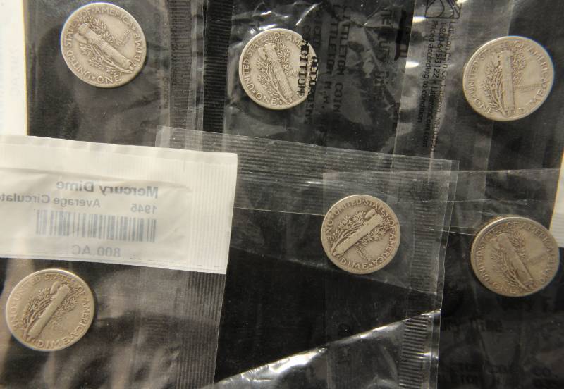 6 US MERCURY SILVER DIMES IN SEALED LITTLETON PACKAGING