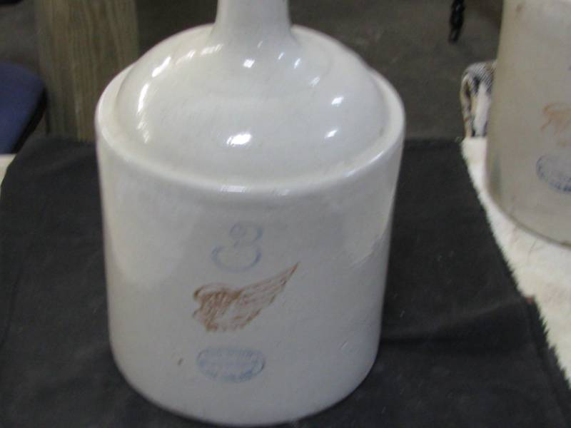 lot 18 image: Red Wing 3gl Crock Shoulder Jug