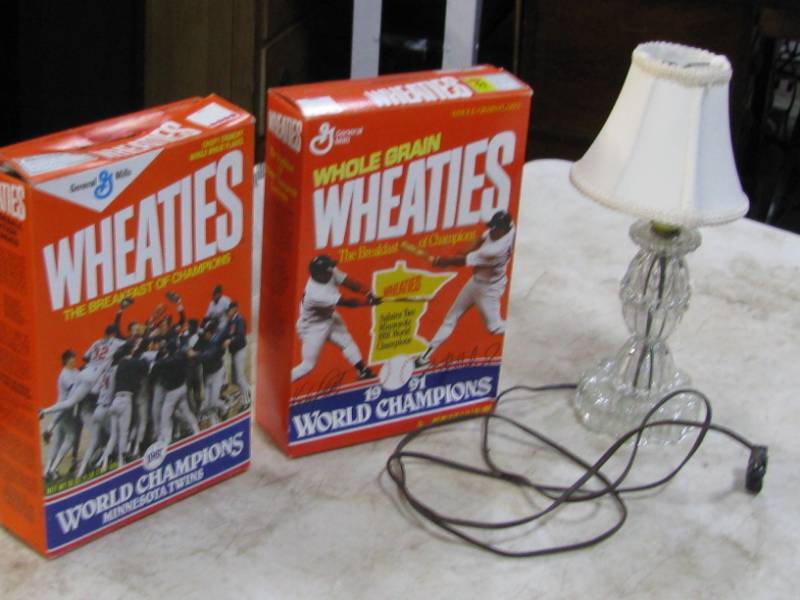 lot 36 image: Lamp & Twins Wheaties Boxes