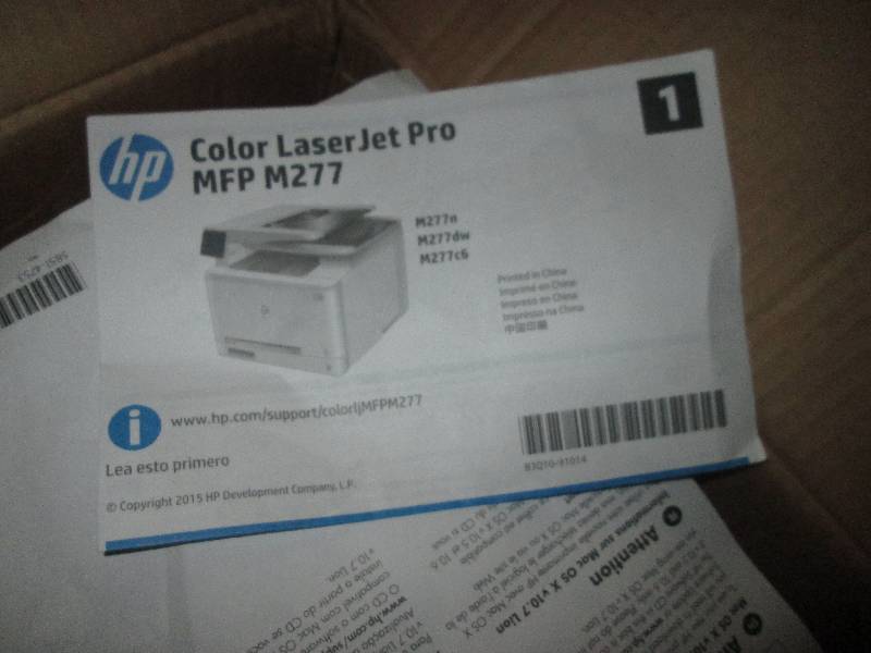 HP M277 Powers on...