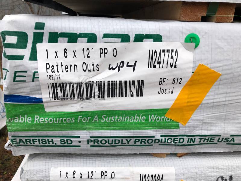 1x6x12 Ponderosa Pine Tongue and Groove Outs