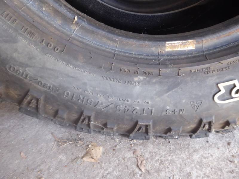 lot 24 image: Set of 2 Brand New Goodyear Wrangler LT24575R16 MudSnow Tires