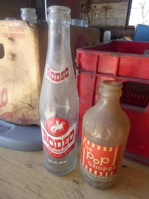 lot 31 image: Lot of 41 Vintage Glass Bottles and Case Lot