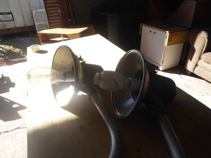 lot 93 image: Lot of Two 32 Outdoor Pole Lights
