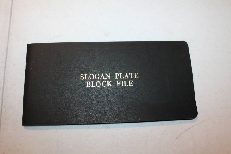 lot 78 image: Slogan Plate Block File - Save Our WaterAir, Christmas, 100th Anniversary of Mail Order Blocks