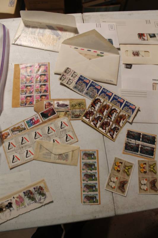 lot 28 image: Lot of (7) Envelopes of Used Stamps, Used Blocks
