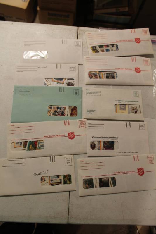 lot 27 image: Lot of (10) Envelopes of Used Stamps