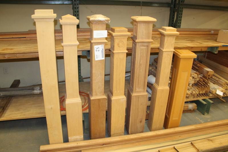 lot 52 image: Lot of (7) Newel Posts