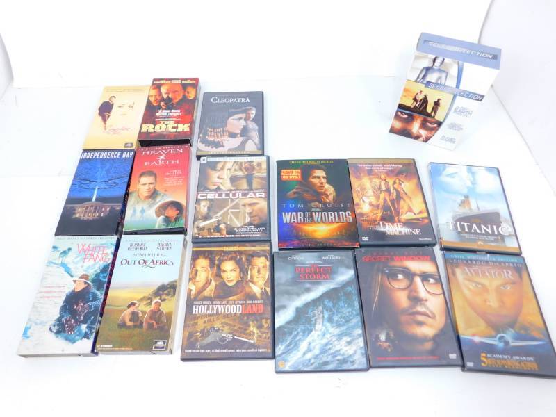 lot 31 image: Six VCR Movies & Twelve DVD Movies