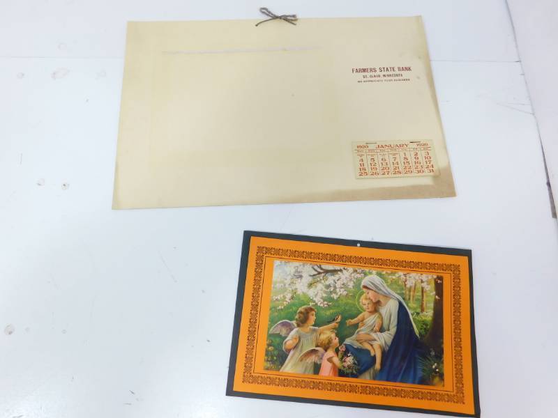lot 54 image: Vintage Calendar From Farmers State Bank