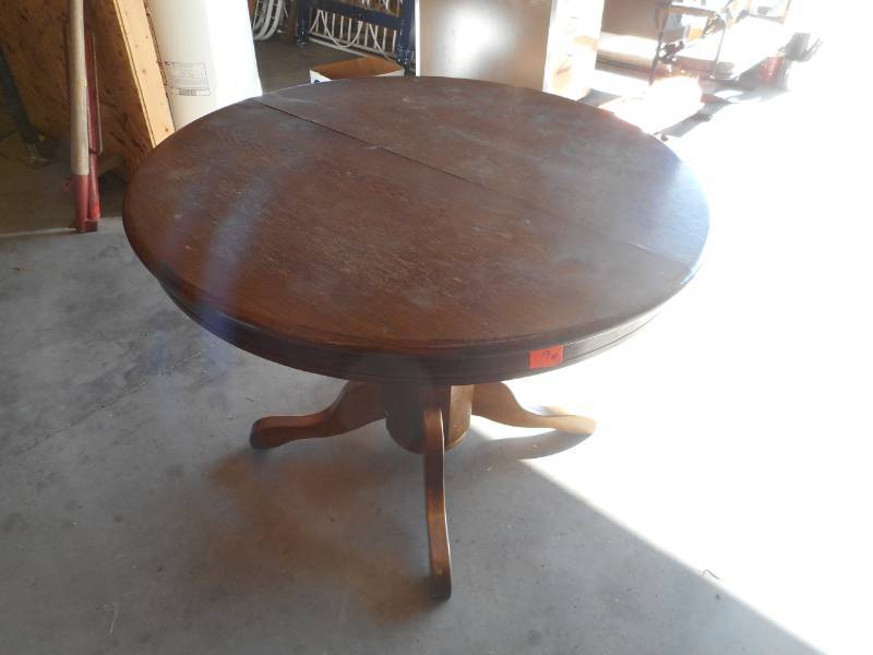 Vintage Round Oak Table