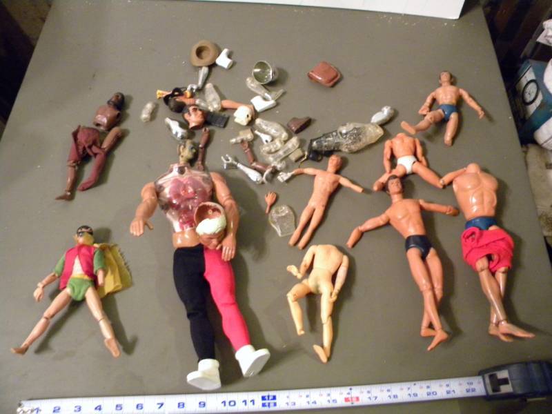 lot 53 image: Doll Parts Mainly from the 1970s