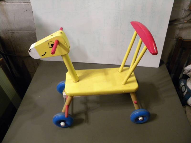 lot 56 image: Wood Riding Horse