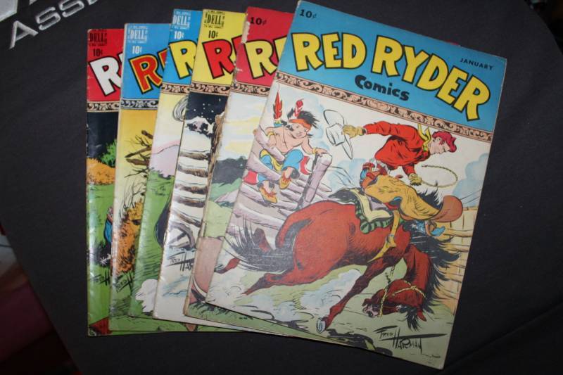 lot 35 image: Dell Red Ryder Comic Books - January, February, April, June, September, October