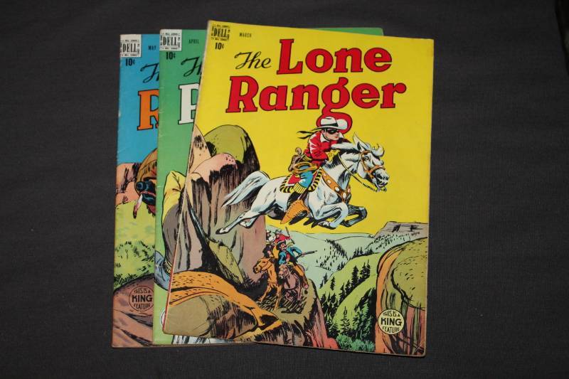 lot 33 image: Dell The Lone Ranger Comic Books - March, April, May