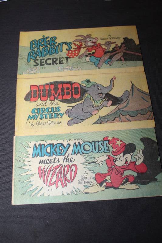 lot 54 image: Walt Disney Comic Books - Brer Rabbits Secret, Dumbo Circus Mystery, Mickey Mouse Meets The Wizard