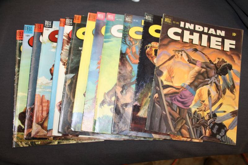 lot 65 image: Dell Indian Chief Comic Books