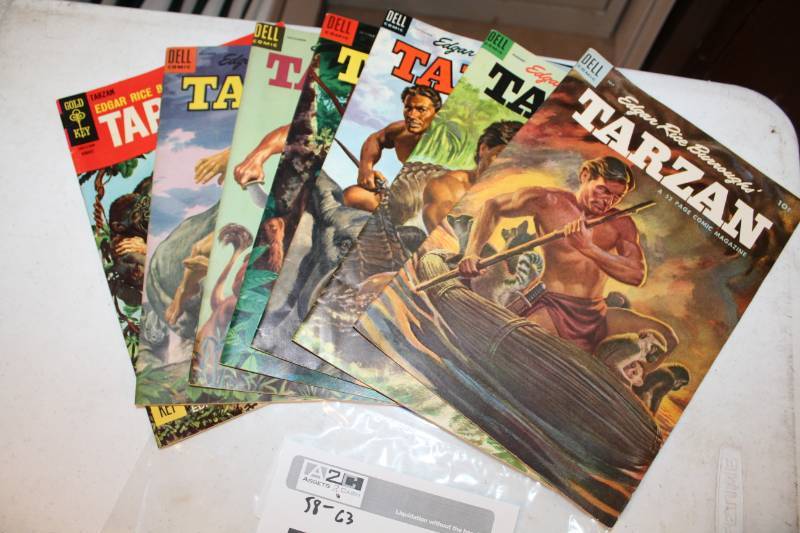lot 78 image: Dell,Gold Key Tarzan Comic Books - #58-63, 1965