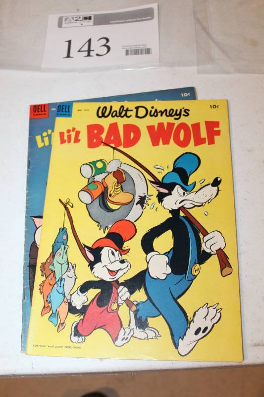lot 143 image: Dell Walt Disneys Lil Bad Wolf Comic Books #473,564