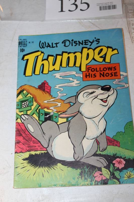 lot 135 image: Dell Walt Disneys Thumper Follows His Nose Comic Book #243