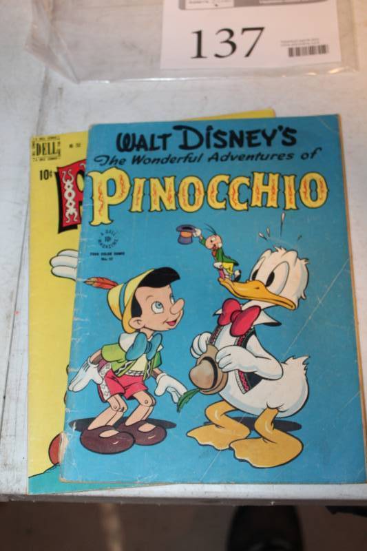 lot 137 image: Dell Walt Disneys The Wonderful Adventures of Pinocchio Comic Book #92, Pinocchio #252
