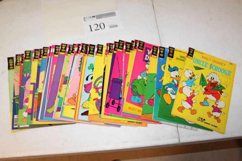 lot 120 image: Gold Key Walt Disneys Uncle Scrooge,Donald Duck,Mickey Mouse Comic Books