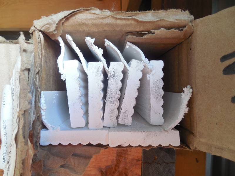 (7) WHITE GARAGE DOOR WEATHERSTRIP 9