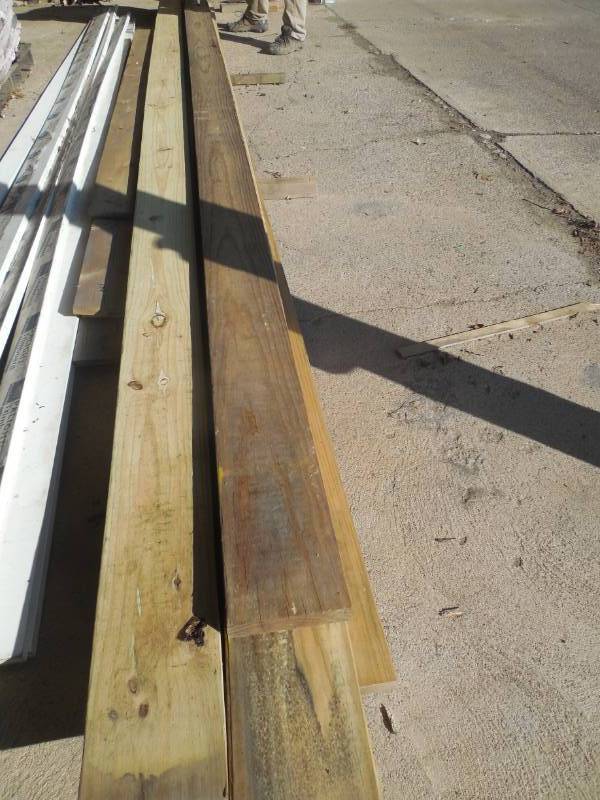 (7) 2 X 8 X 18 GREEN TREATED LUMBER