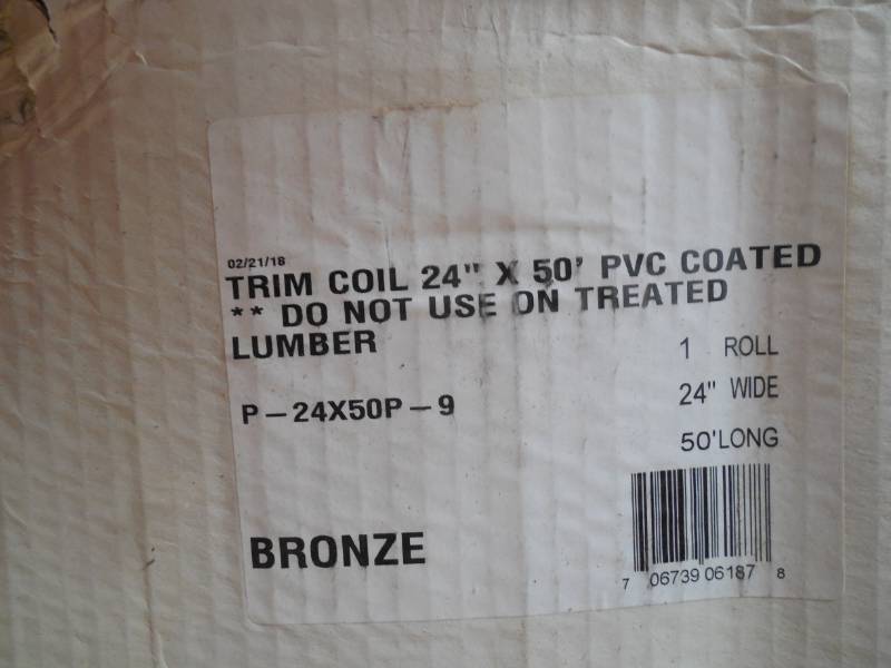 ROLLEX PVC Textured TRIM COIL ROLL 24 X 50 IN BRONZE