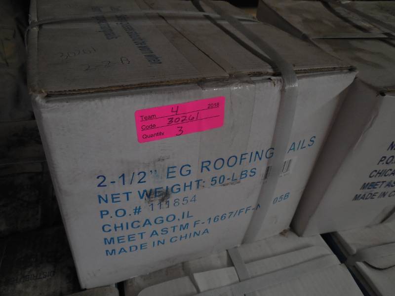 (1) 50 LB BOX OF 2 12 ROOFING NAILS