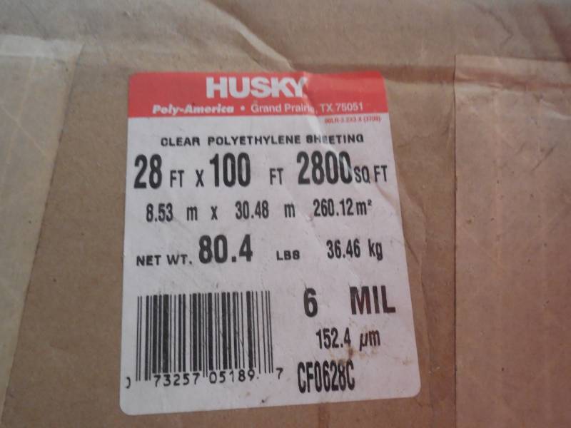 HUSKY ROLL OF POLY 28 X 100 6 MIL