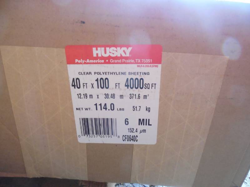 HUSKY ROLL OF POLY 6 MIL 40 X 100