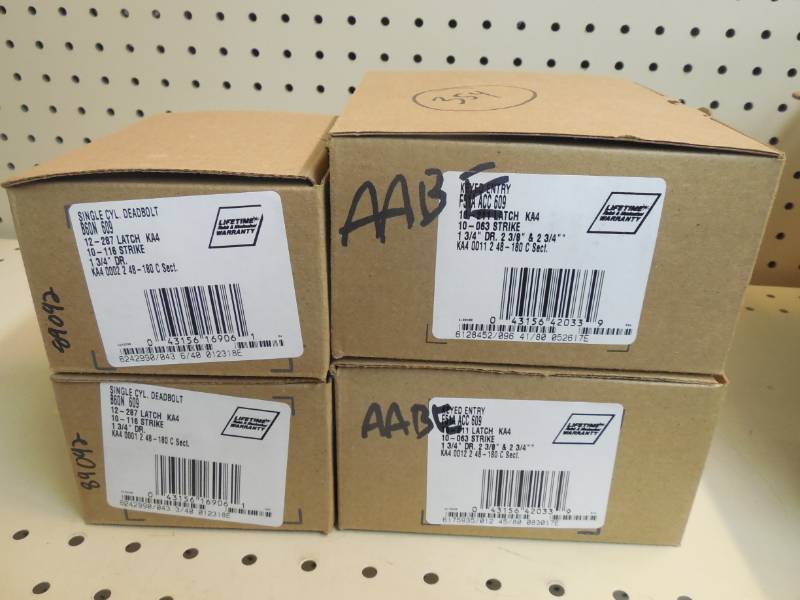 NEW - SCHLAGE 2 KEYED ENTRY & 2 DEAD BOLT SET - ANTIQUE BRASS