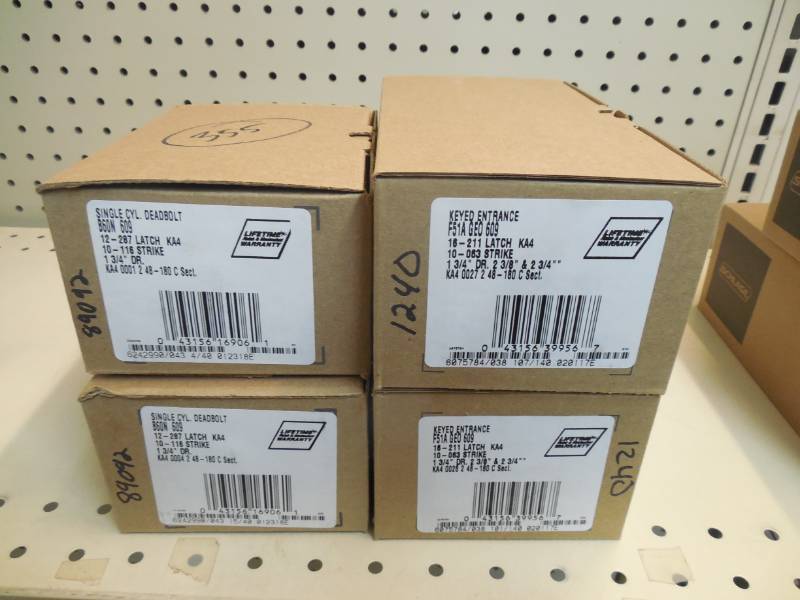 NEW - SCHLAGE 2 KEYED ENTRY & 2 DEAD BOLT SET - ANTIQUE BRASS